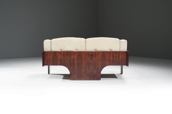 Image 1 of Splendido divano vintage Oriolo in pelle disegnato da Claudio Salocchi per Sormani, anni '60.