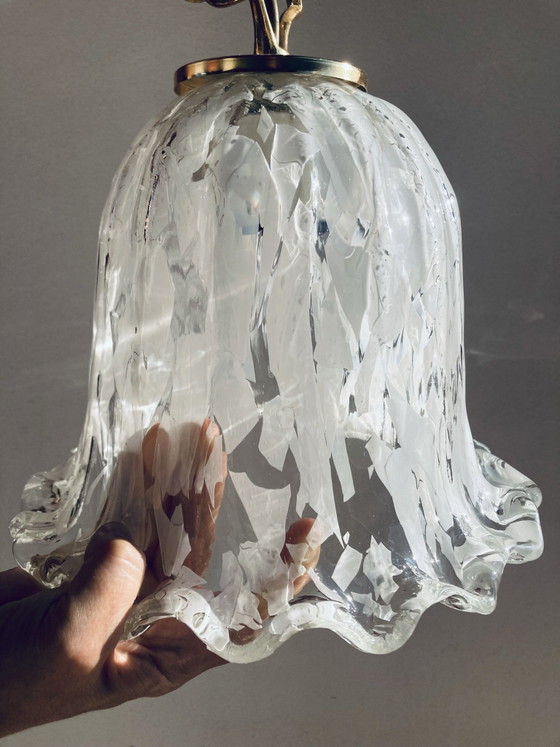 Vintage La Murrina Murano Glass Pendant Light, Pendant lamps, Metal, Transparent (photo 7 of 11)