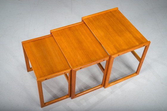 Image 1 of Mesas nido escandinavas de teca de mediados de siglo, 1960, set de 3