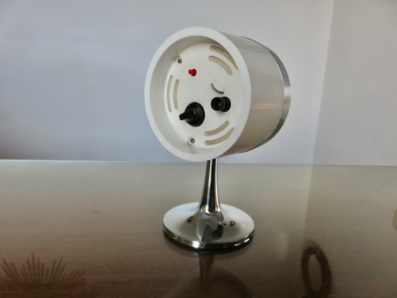 RHYTHM alarm clock Japan, tulip base, 1970, pop, space age, Decorative Objects, Plastic, Blue (photo 7 of 13)