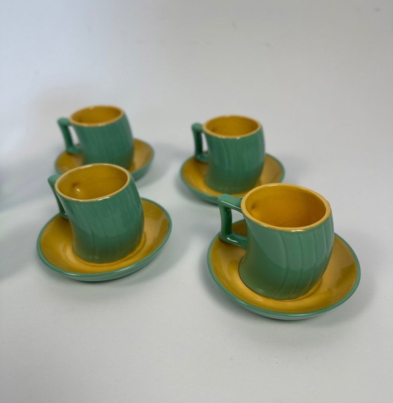 Image 1 of Memphis koffieservies uit de jaren 80 van Massimo Iosa Ghini voor Naj Oleari