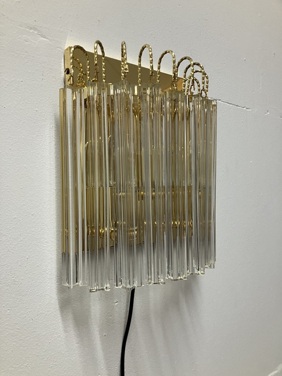 Image 1 of Lampada da parete vintage Mirano "Trilobo" di Venini, cristallo