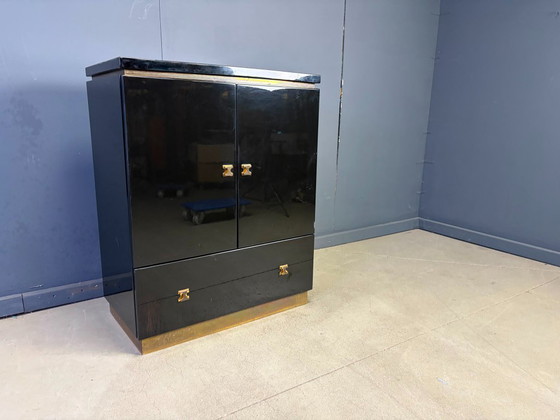 Armario de estilo Maison Jansen francés, década de 1970. – Wood, Brass (photo 7 of 11)