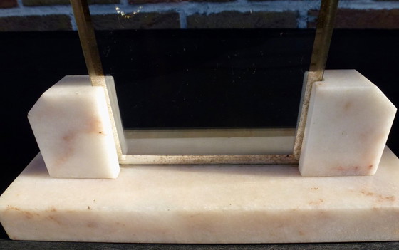 Image 1 of 2 cornici per foto vintage in marmo e osso.