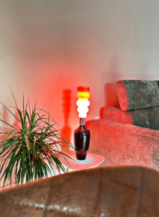 Vintage table lamp – ceramic, metal & glass combined – elegant unique ambient lighting – high-quality lighting – designer lamps