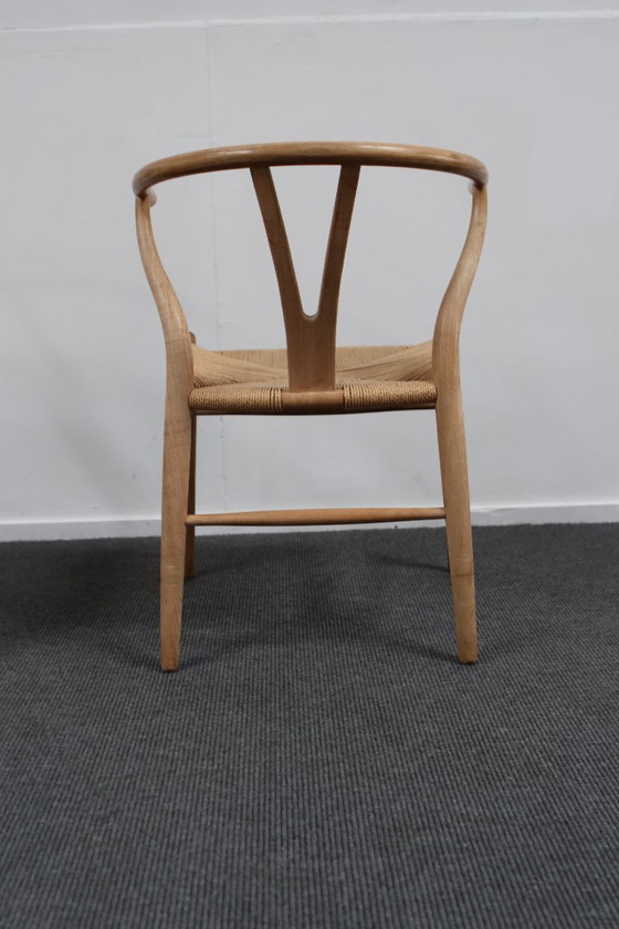 Image 1 of 4x Hans J. Wegner CH24 Sedie a spina di pesce in quercia, anni '70 Danimarca