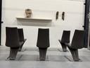 6 Rolf Benz 7800 Dining chairs leather