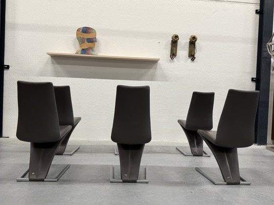 Image 1 of 6 Rolf Benz 7800 Sedie da pranzo in pelle