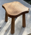 Tabouret de lait vintage en chêne massif