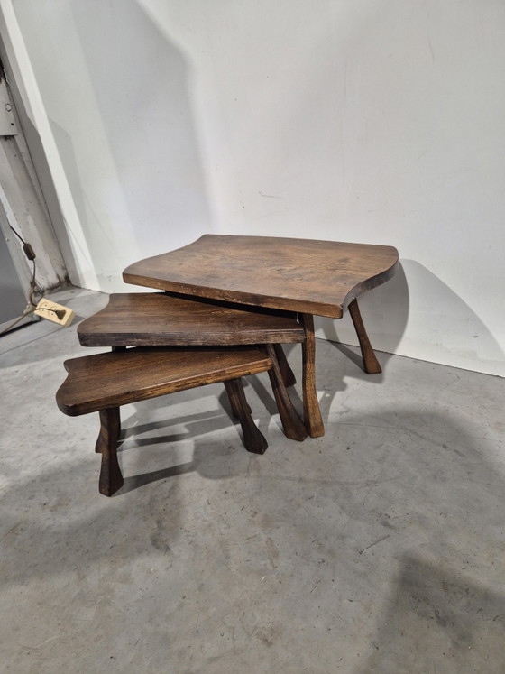 Petites tables de style Japandi scandinave vintage, finitions organiques. – Tables d'appoint, Wood (photo 6 of 6)