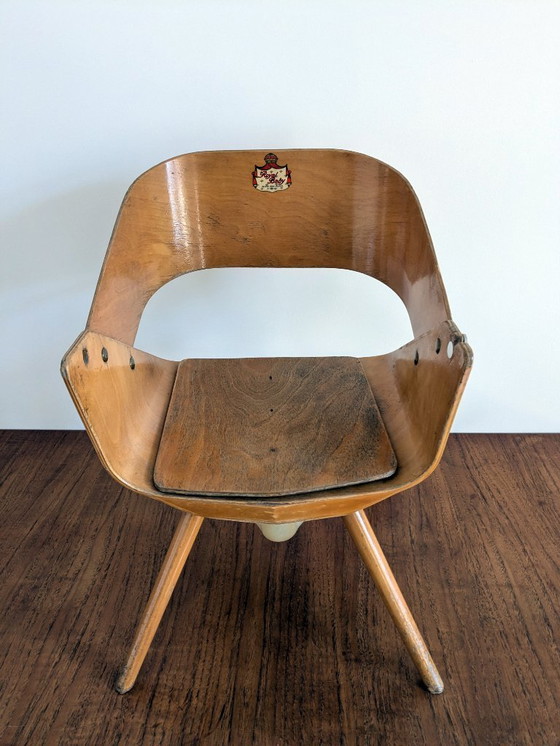 Image 1 of Sedia per bambini vintage in legno curvato Baumann