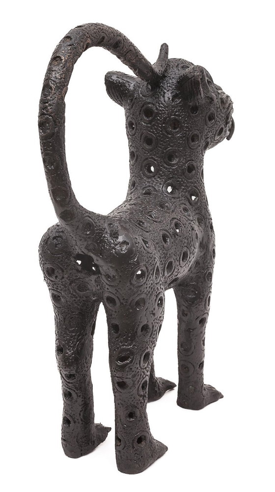 Coppia di leopardi reali del Benin – Oggetti decorativi, Bronze (photo 9 of 12)