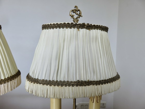 Image 1 of Paire De Lampes Bouillotte En Bronze Doré Style Empire