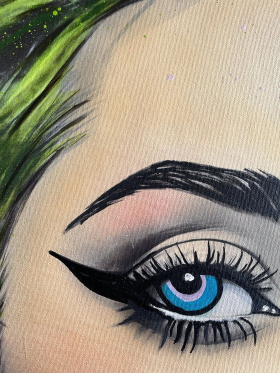 Image 1 of NO1R - Give me the green light - Artist canvas