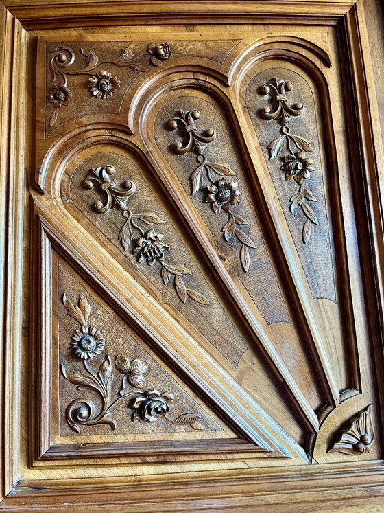 Image 1 of French Renaissance Revival / Henri II Style Dining Room Set – Late 19th Century – Buffet, Side Cabinet, Table and 6 Chairs