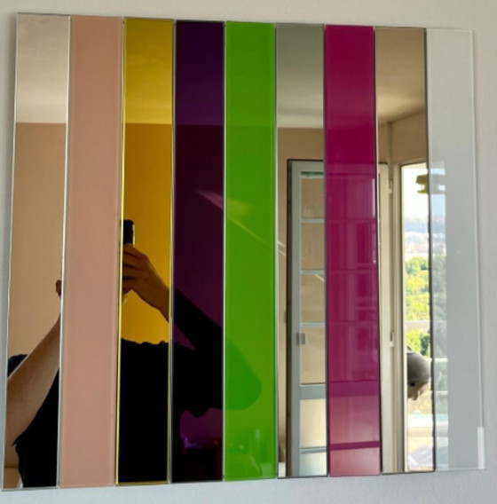 Andrea Lussoli — Colori Mirror — Specchio scultoreo da parete in vetro colorato, firmato dal designer (photo 5 of 5)