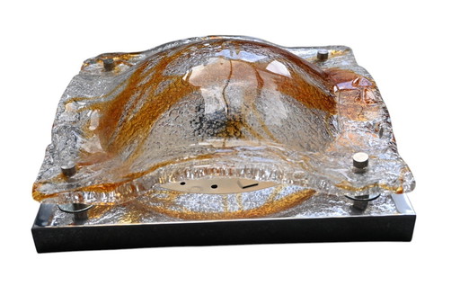Paire d'appliques vintage par Toni Zuccheri pour Mazzega, Murano, 1970