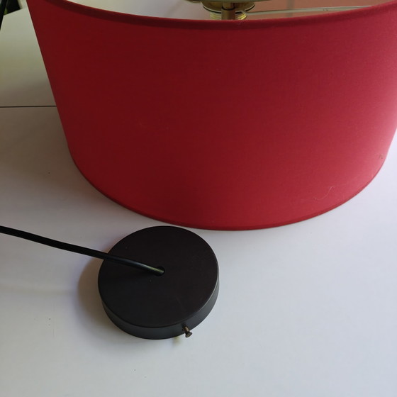 Image 1 of Lampada a sospensione Stéphane Davidts Ø40 cm – Paralume in tessuto rosso