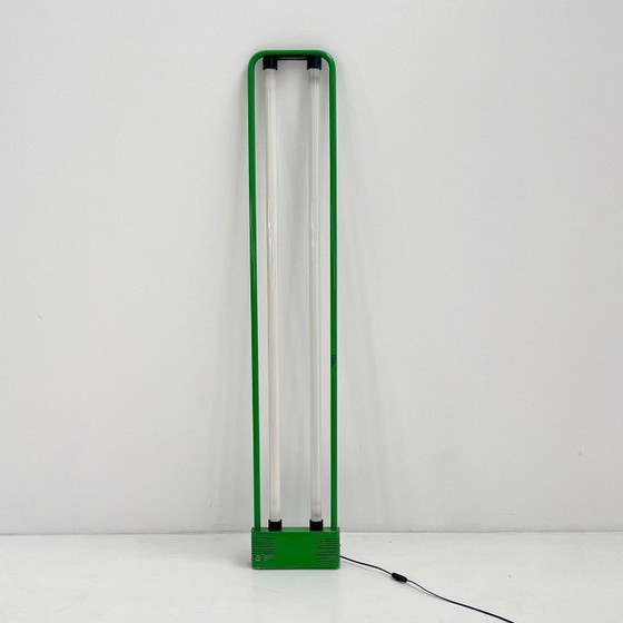 Image 1 of Grüne Doppel-Neonlampe von Gian N. Gigante für Zerbetto, 1980er Jahre