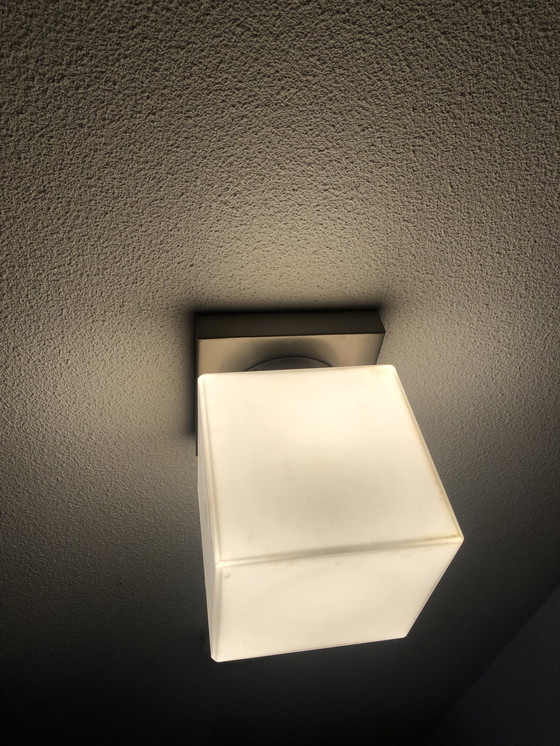 Image 1 of Art Deco Plafonnière Kubus Luxe - Opaalglas