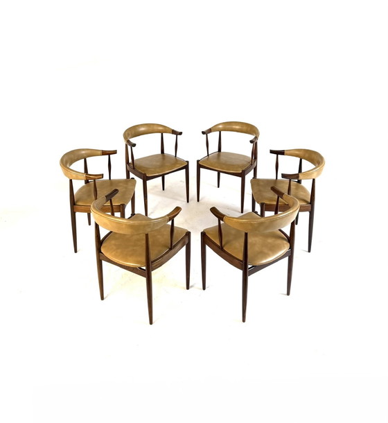 Image 1 of 6 sillas de cuerno de vaca modelo n.º 12, Johannes Andersen '60