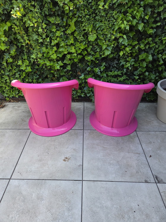 Image 1 of 2x IKEA Popptorp chairs / pink
