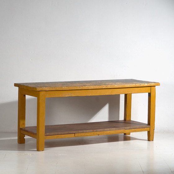 Antique long table with lower tray (c.1920) #17 – Dining tables, Rustic (photo 4 of 40)