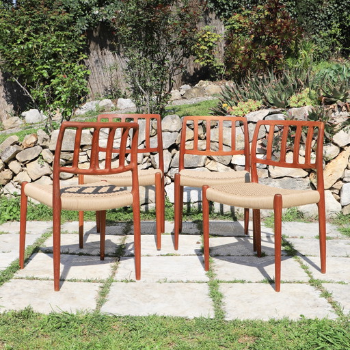 Teakhouten stoelen, model 83, van Niels Otto Møller, 1960