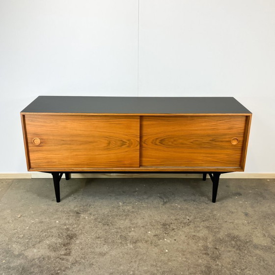Image 1 of Sideboard by Lothar Wegner, walnut with black formica top, 1960s