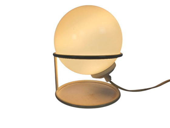 Image 1 of Woja - Lampe de table globe - style Space Age - métal et verre - années 70
