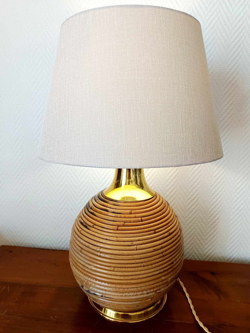 Bamboe bollamp, Italië 1960