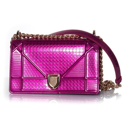 Borsa a tracolla Christian Dior, modello Diorama metallizzato