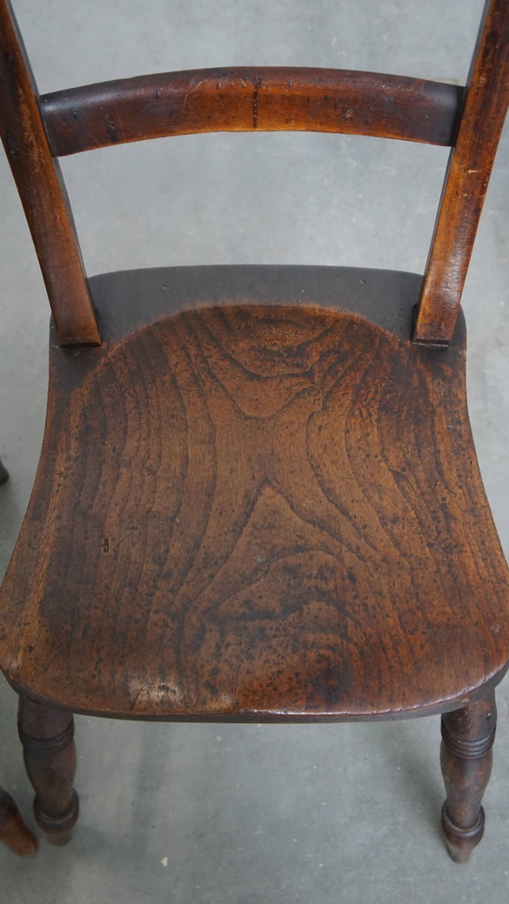 Image 1 of 10 x Antique English Oxford dining/kitchen chair