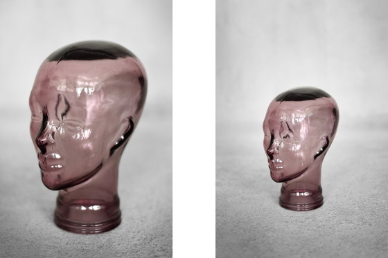 Image 1 of Vintage Mid Century Duitse Moderne Roze Glazen Kop, 1970