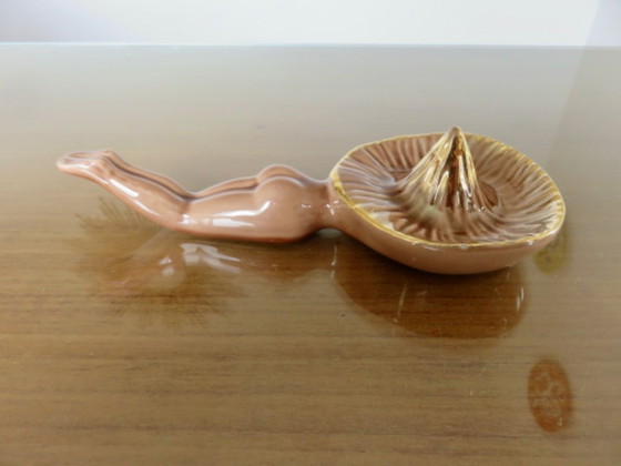 Image 1 of Rare cendier "PIN UP" en céramique du sud est de la France, vintage, 50's 60's