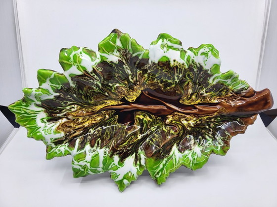 Image 1 of Taza de cerámica verde Vallauris Francia Costa Azul 1970