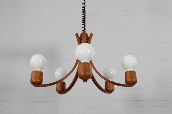Lampada a sospensione vintage in teak Candela Domus design danese – Lampadari, Legno, Scandinavian (photo 8 of 11)