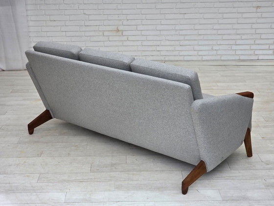 Image 1 of 1960s, Danish design by Arne Hovmand-Olsen, 3-seater sofa model 490, reupholstered.