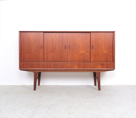 Image 1 of Danish design teak highboard, 1960s