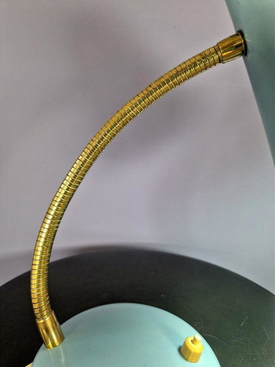 Image 1 of Massive desk lamp in light blue pastel.