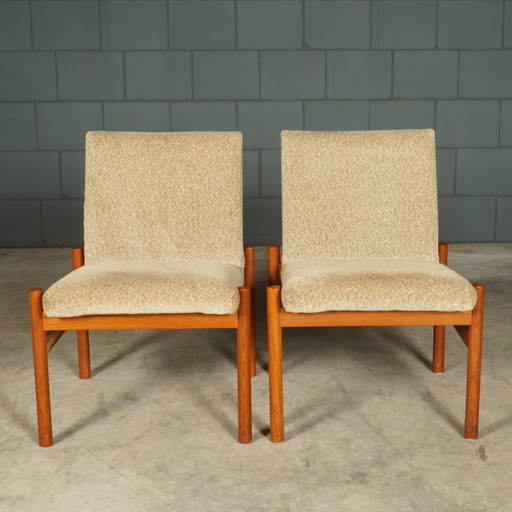 Ensemble de salon danois - deux fauteuils avec table - années 1970