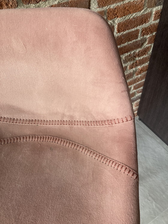 Image 1 of Dutchbone Tabouret de bar Franky en velours rose, haut