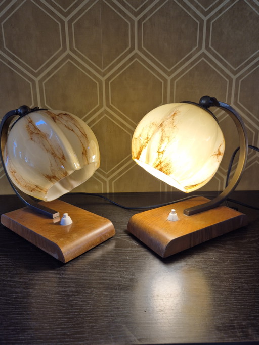 2 Art Deco Table Lamps 1920-1940