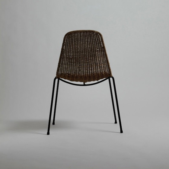 Vintage Basket Chair Gian Franco Legler, 1960s – Dining chairs, Iron, Wicker (photo 5 of 17)