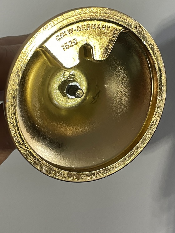 Image 1 of Lampade a olio in ottone di Freddie Andersen, Germania, 1970, con peso a perlina. Set di 2 candele "Clear Drops".