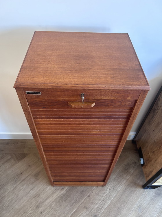 Image 1 of Vintage filing/rolling door cabinet