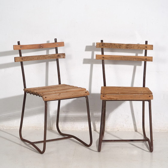 Sillas de jardín antiguas (c.1920). Juego de 2 piezas #2 – Iron, Rustic (photo 4 of 40)