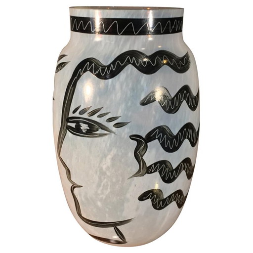 Caramba Vase by Ulrica Hydman-Vallien for Kosta Boda, Sweden, 1980s