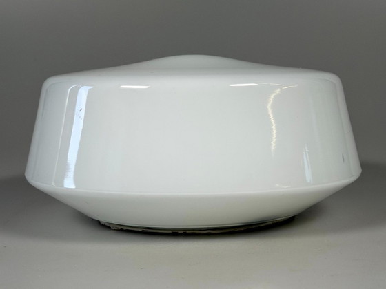 Image 1 of 50er 60er Jahre Lampe Leuchte Plafoniere Milchglas Mid Century Glas Design RZB