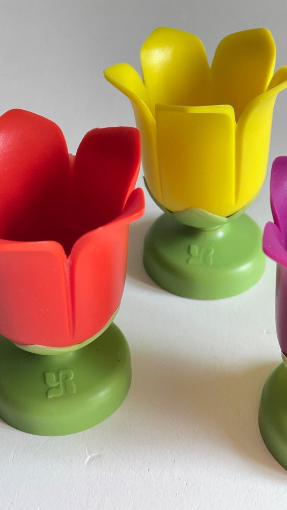 Image 1 of Vintage Tulip Egg Cups